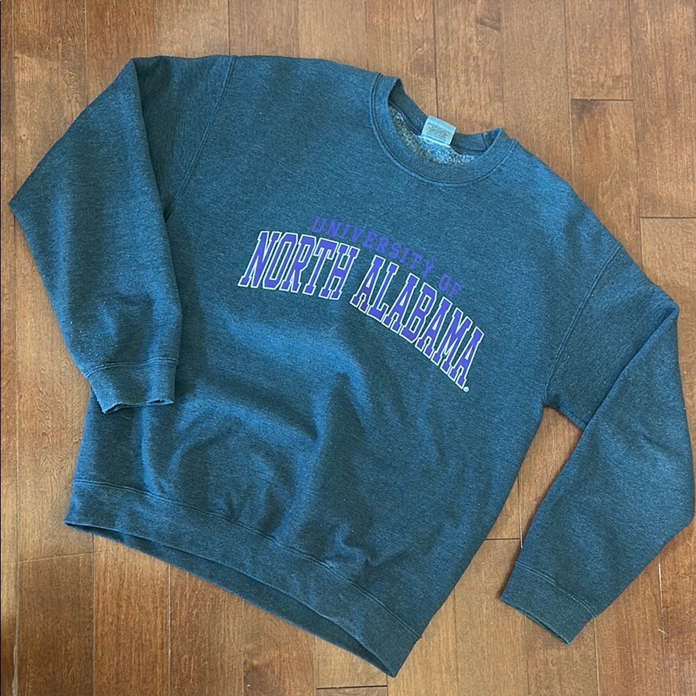 University of North Alabama Classic Gray and Purple Crewneck
